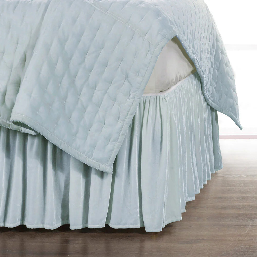 Stella Faux Silk Velvet Bed Skirt