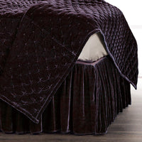 Stella Faux Silk Velvet Bed Skirt