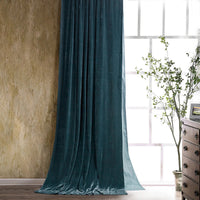 Stella Faux Silk Velvet Curtain