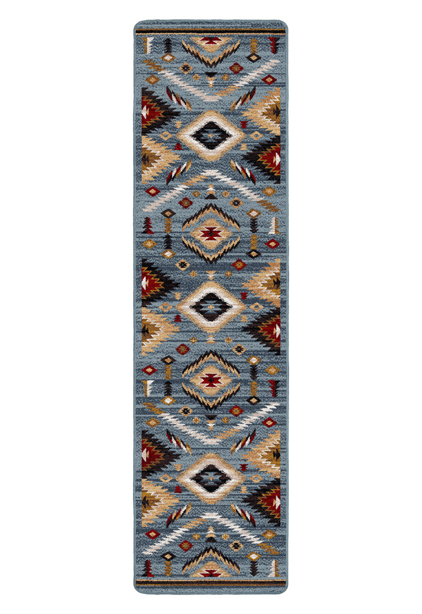 Interlaced Horizon - Gray Stone Southwest Rug