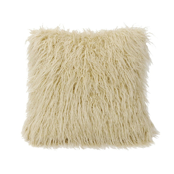 Mongolian Faux Fur Throw Pillow