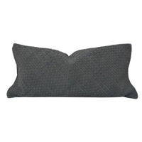 Woven Suede Lumbar Pillow