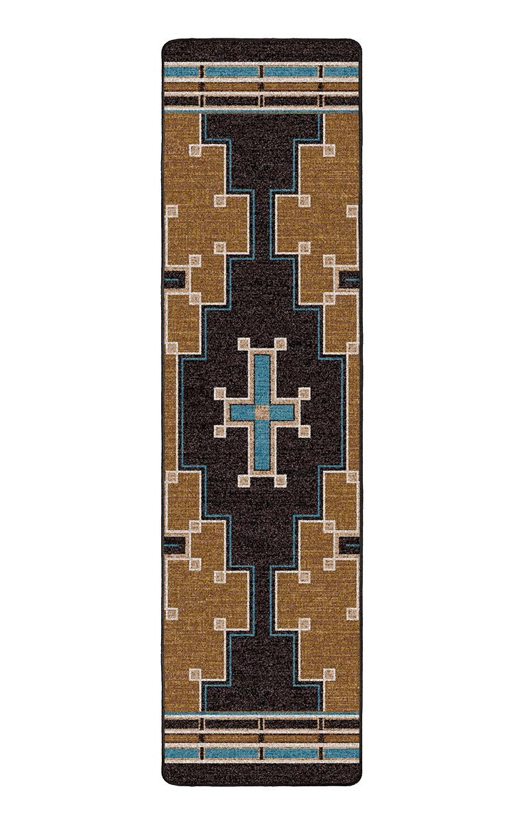 The Crusade - Brown and Turquoise