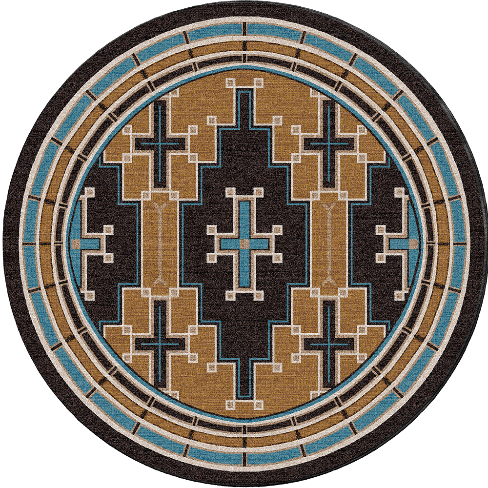 The Crusade - Brown and Turquoise