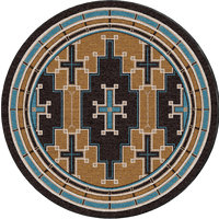 The Crusade - Brown and Turquoise