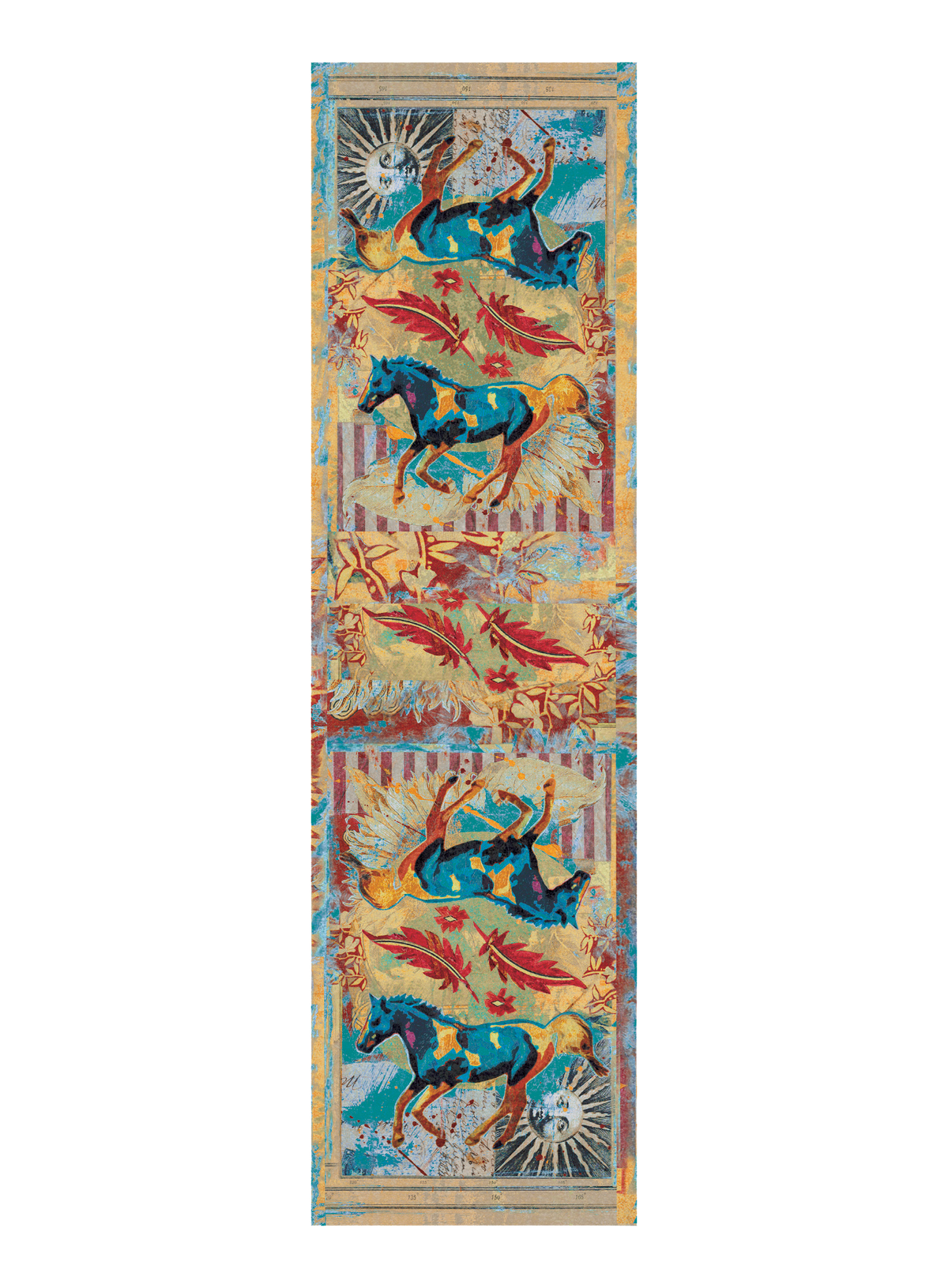 Ruiz Galloping Horses - Teal