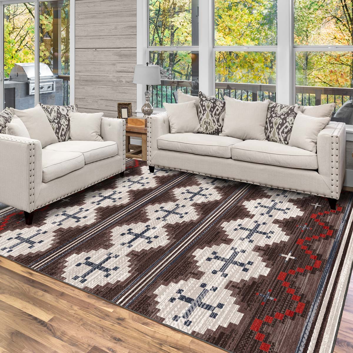 Pathways - Dusty Brown Western Rug