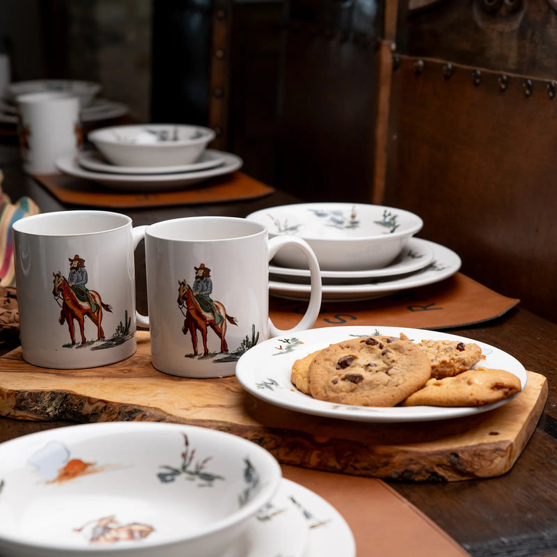 Painted Ranch Life Ceramic Dinnerware Set