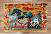 Ruiz Galloping Horses - Teal