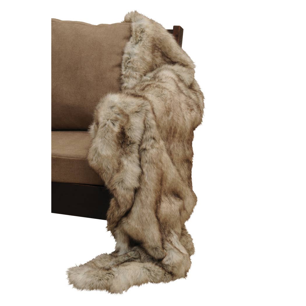 Canadian Stone Fox Fur - Throw 54"x72"