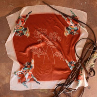 Poppy Cowgirl: 35x35 Mulberry Silk Wild Rag