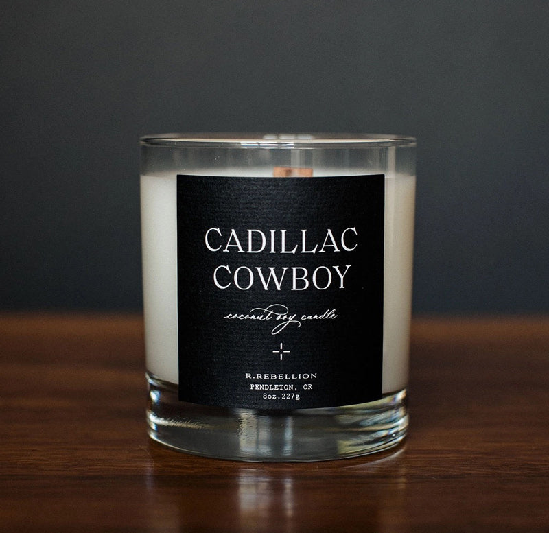 The R. Rebellion Cadillac Cowboy Candle