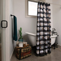Black Concho Shower Curtain