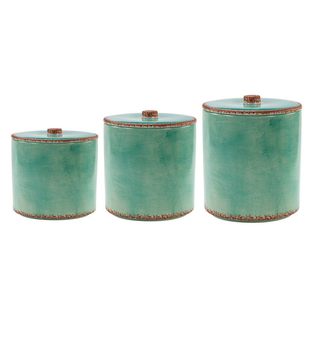 Turquoise Patina Canister Set