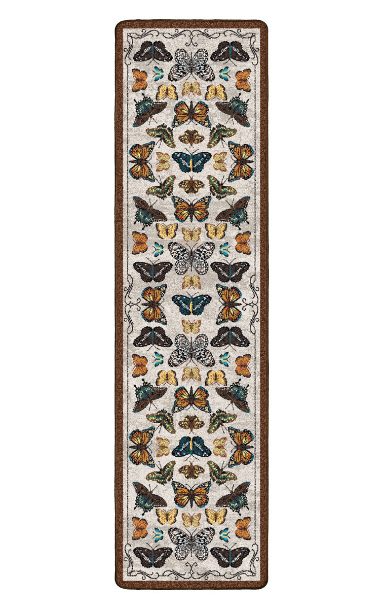 Butterflies - English Collectors Cabinet Rug Collection Runner
