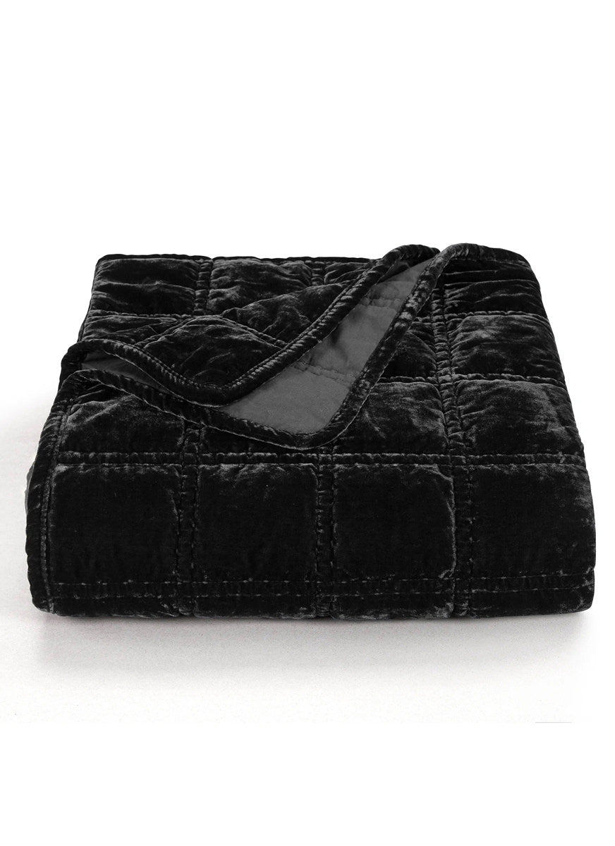 Black velvet online throw