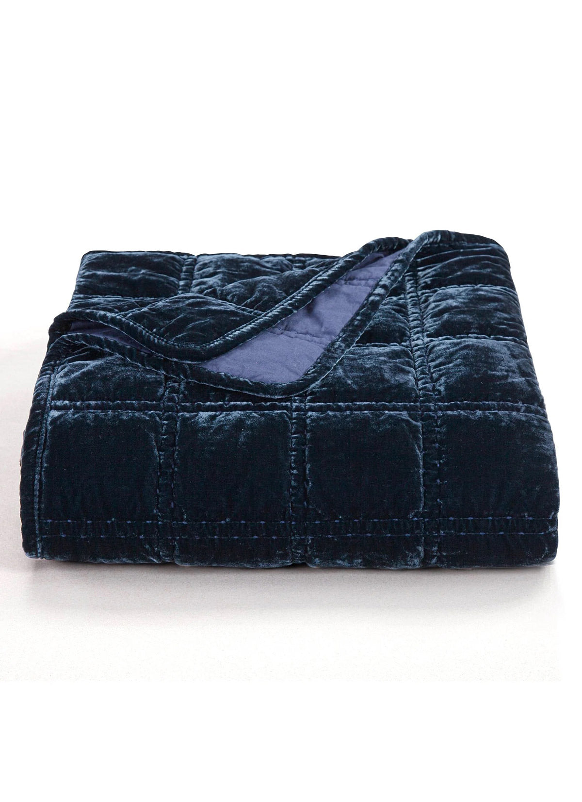 Navy best sale velvet throw