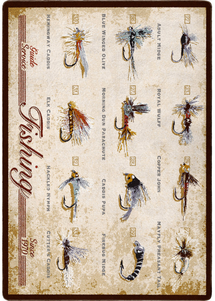 Vintage Fly Fishing Print - Trout Flies Blackout Curtain by SFT Design  Studio
