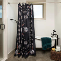 Flagstaff Black Western Concho Shower Curtain
