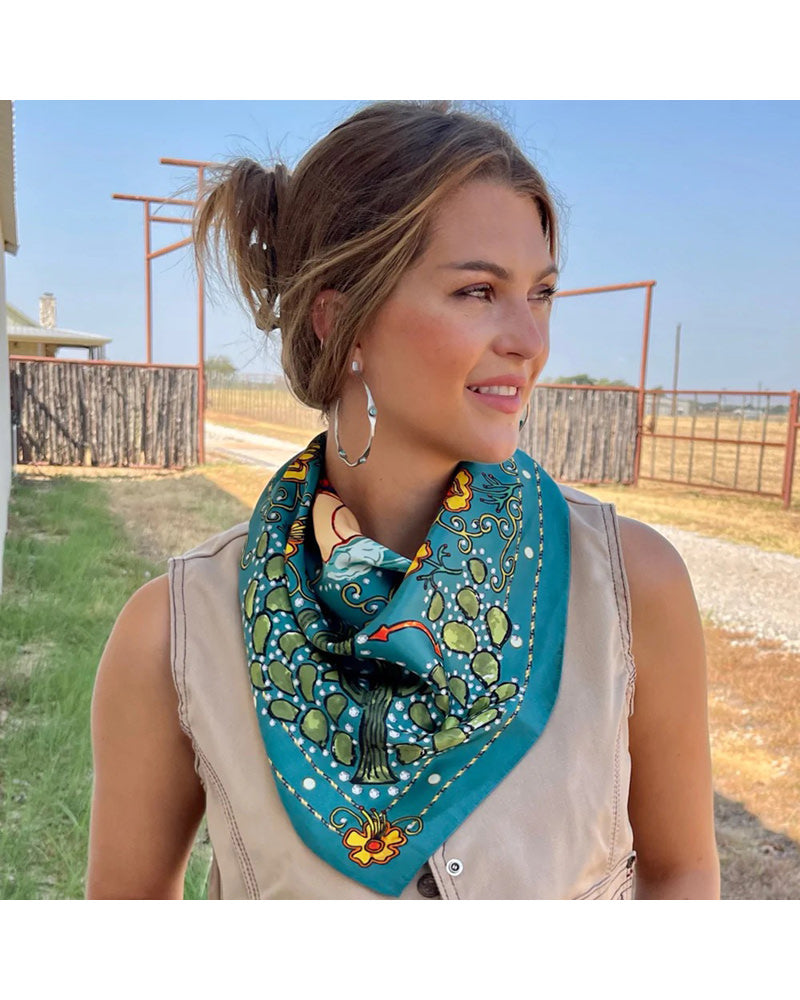 Porter - Vintage Western Turquoise Wild Rag