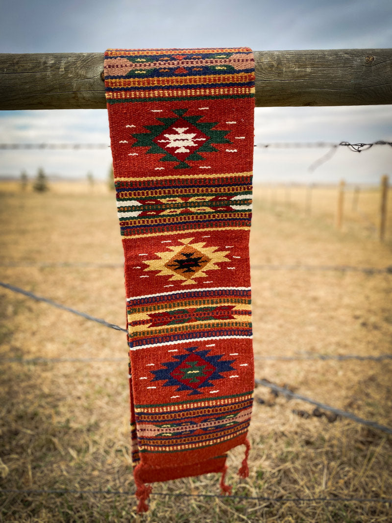 Wool Table Runner in Oregon Wool-Basket Maker-Tribal Design Runner-Wool Tribal Runner, Native American Design Wool popular Runner