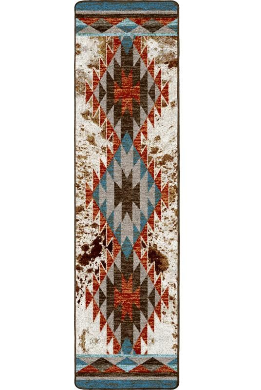 Southwestern cowhide print rug