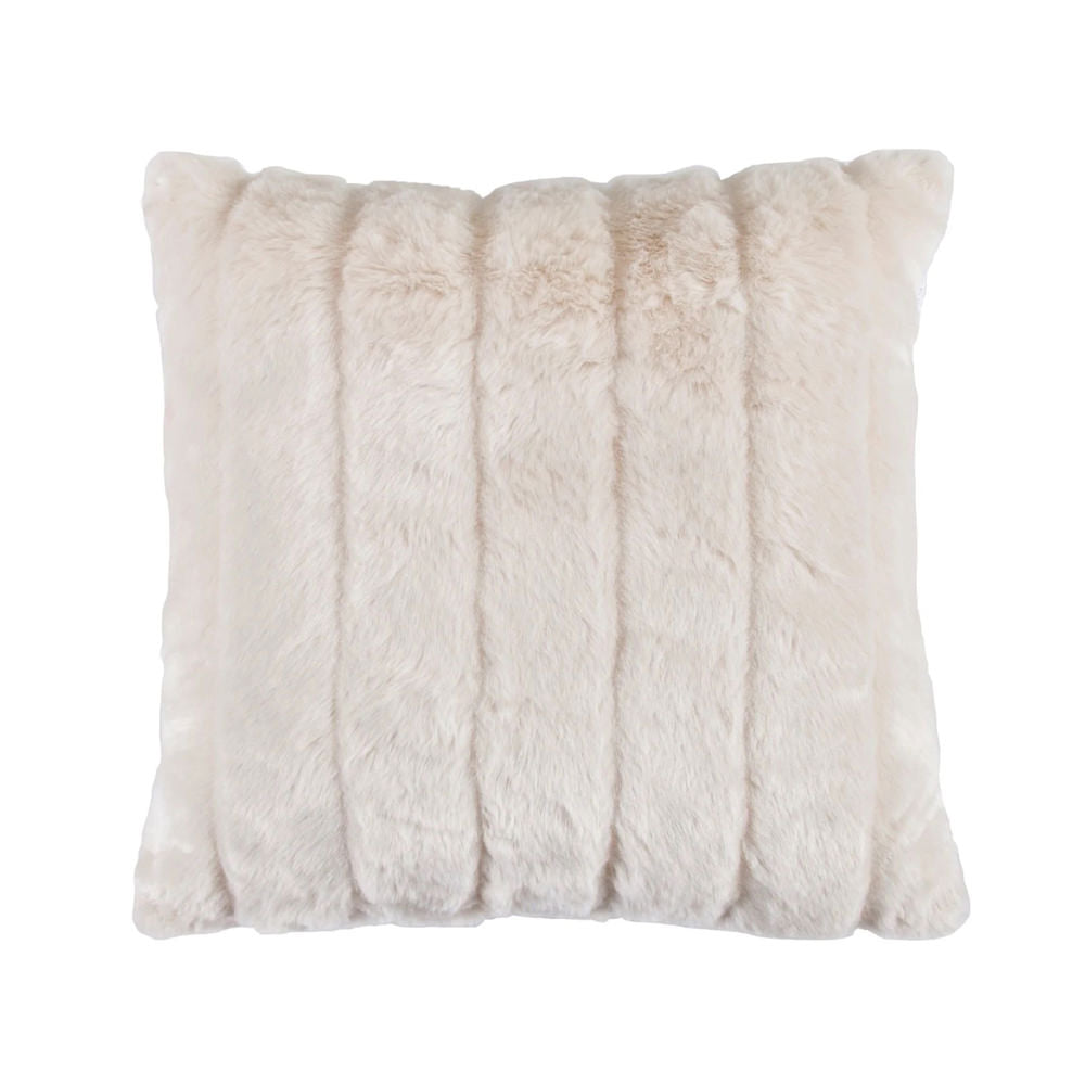 Oversized White Mink Throw Pillow