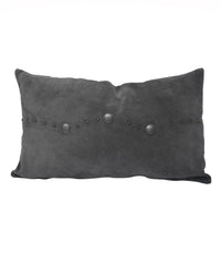 Gray Western Suede Pillow