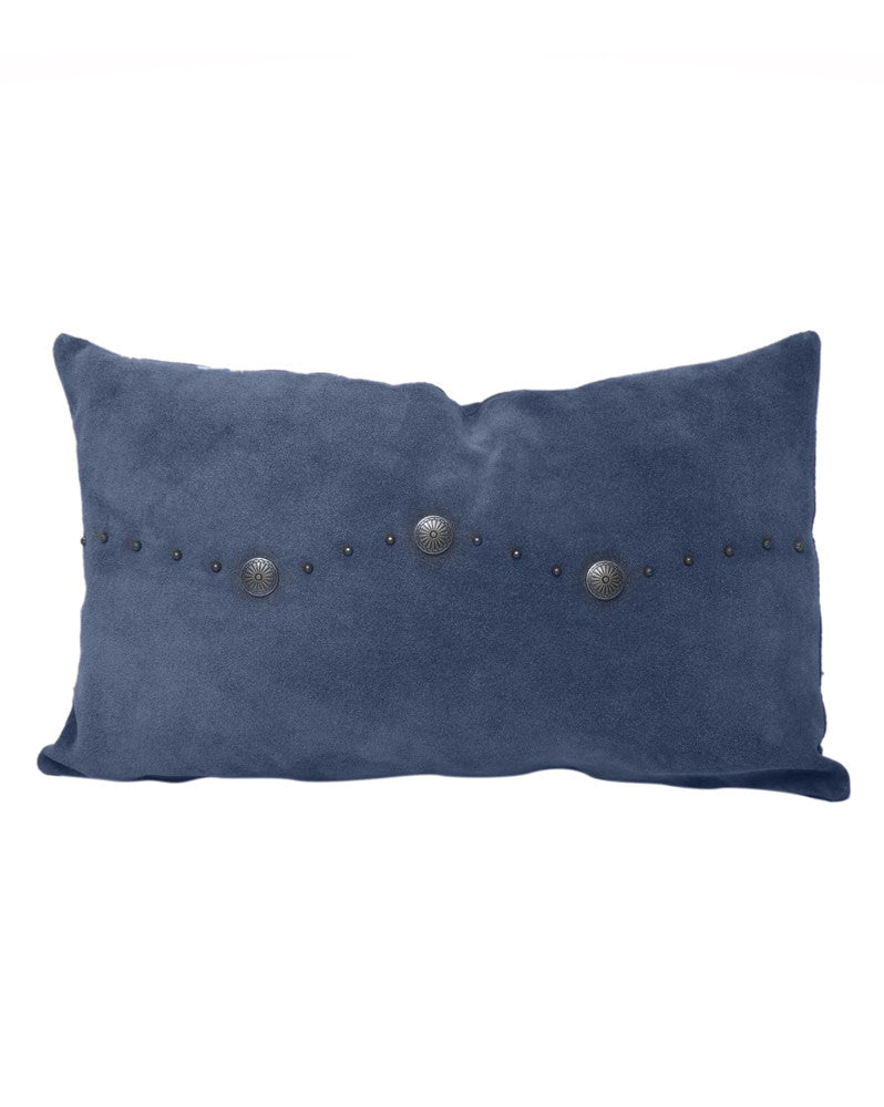 Navy Western Suede Pillow