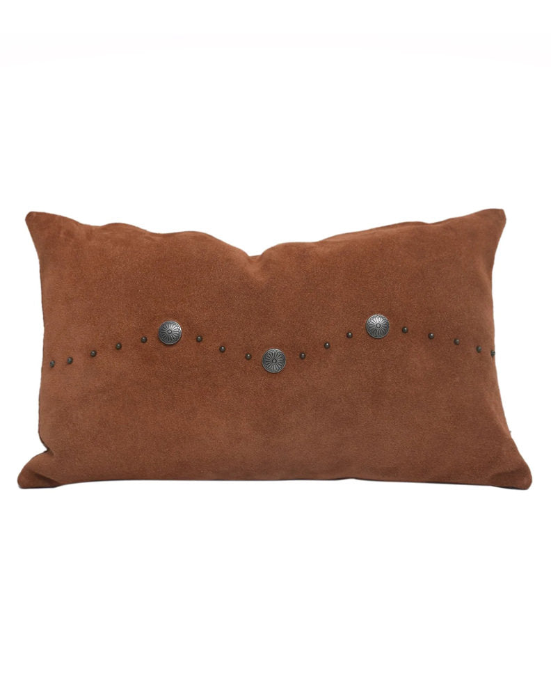 Tobacco Western Suede Pillow
