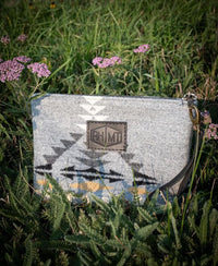 Rancho Arroyo Silver - Wool Clutch - made with Pendleton fabric