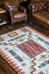 Storm Pattern Rustic Area Rug