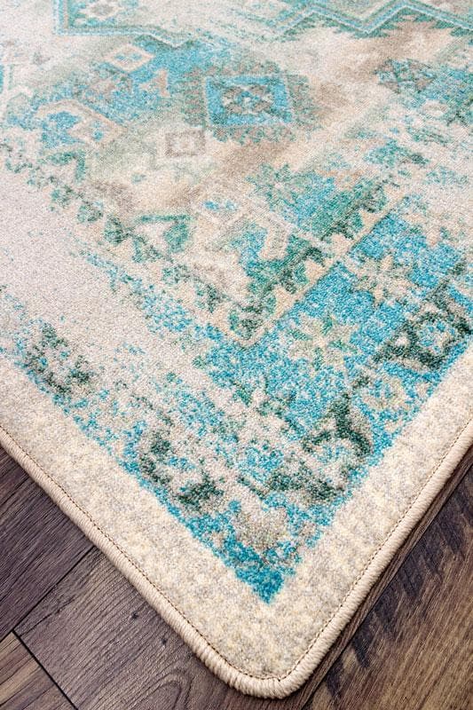 Rustic Turquoise Western Rug | American Dakota