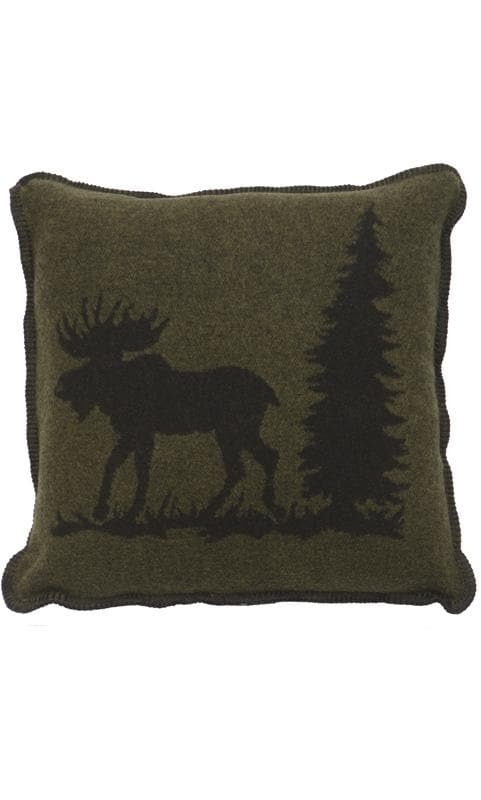 Moose Wool Throw Pillow