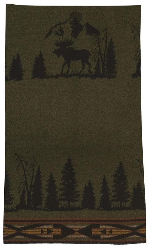 Moose Wool Throw Blanket
