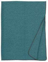 Turquoise Wool Throw Blanket