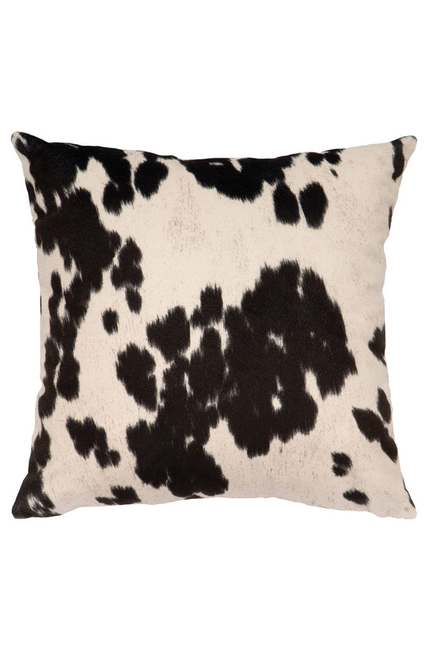 Faux Hair on Hide Cow print Pillow