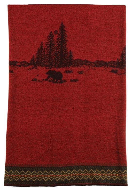 Wooded River Bear Throw