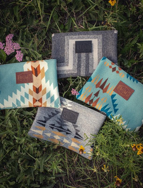 made with Pendleton fabric - wool clutch collection